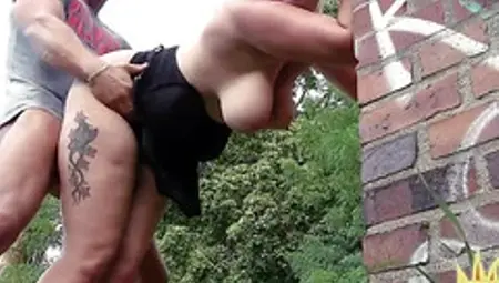 Amateur German mature first time fucked outdoor by sex date
