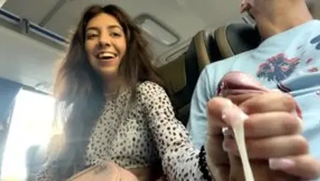 Cumming Hard In Public - Bus Flash Handjob Experience!