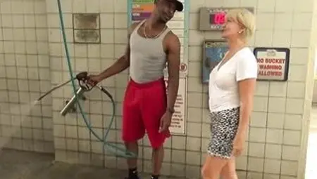 Seka is a smokin' sexy, blond granny who loves to have casual sex with ebony lads