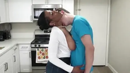 Josh Rivers caved in and started sucking on Raven Swallowz hard nipples