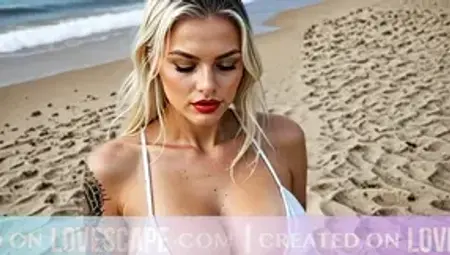 Dirty Blonde Gets Nasty On The Beach