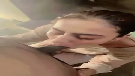 gf giving sloppy blowjob