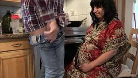 Pregnant stepmother cheating with stepson while husband is at work