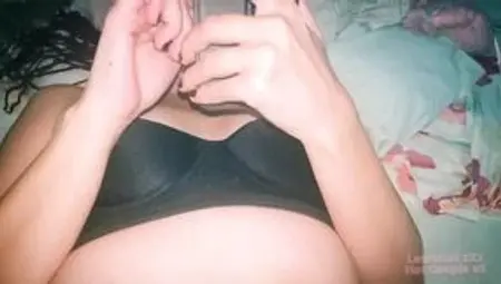 Wife masturbates and squirts creamy while watching porn