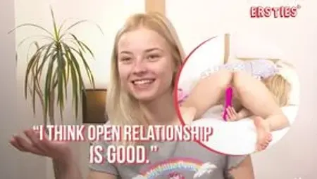 Ersties - Cute Blonde Babe From Ukraine Uses a Vibrator To Satisfy Her Desires