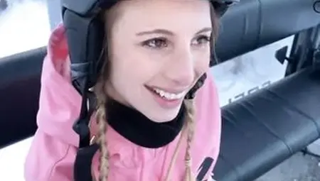 Teeny screws publicly with the ski instructor