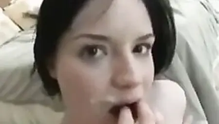 Sissy cum eating