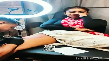 IG Hot Bold Model@shilpa_official_6.9 making Sexy tattoo Show